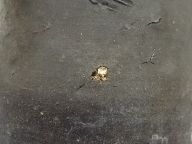  備前焼　小山末廣造　掛花入（共箱）